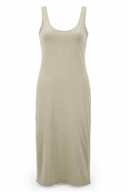 Next Women's Beige Sleeveless Long Tank Dress Size 10