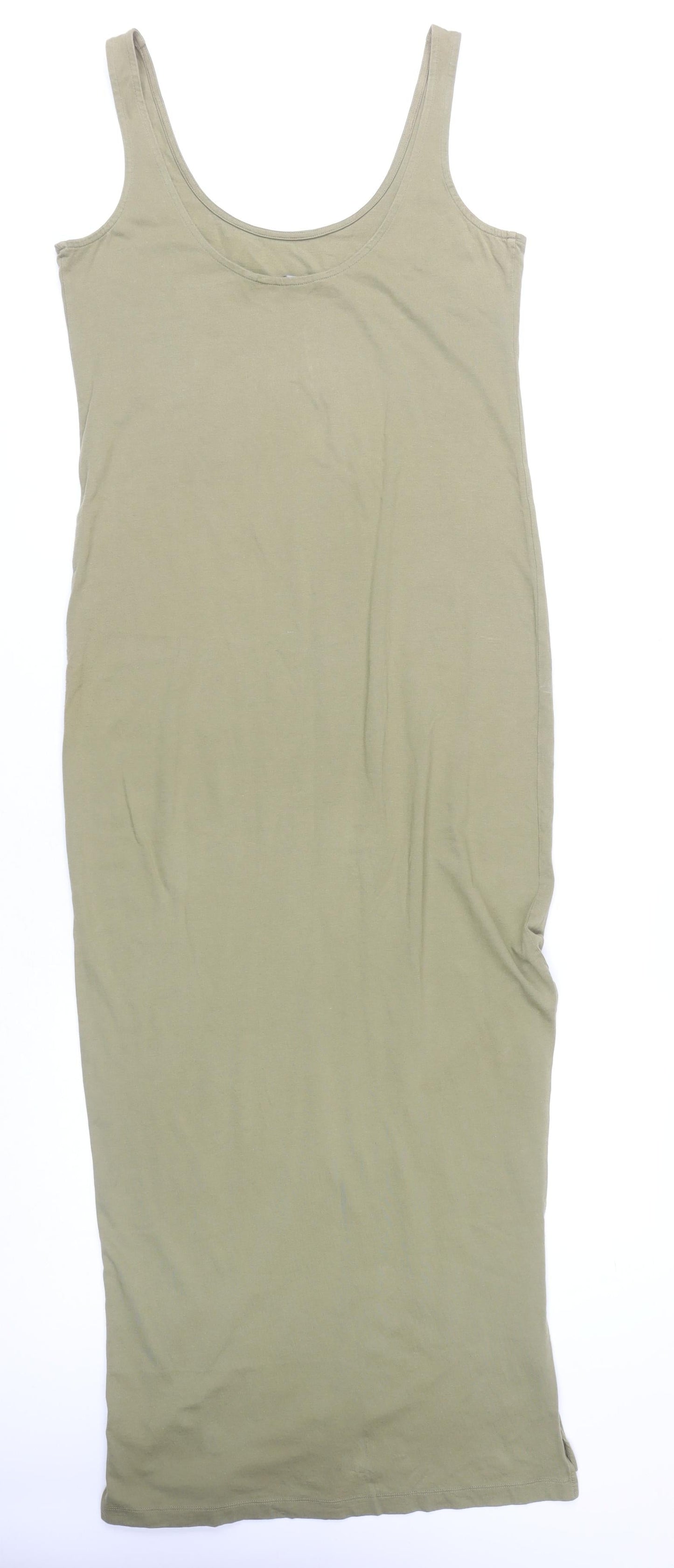 Next Women's Beige Sleeveless Long Tank Dress Size 10