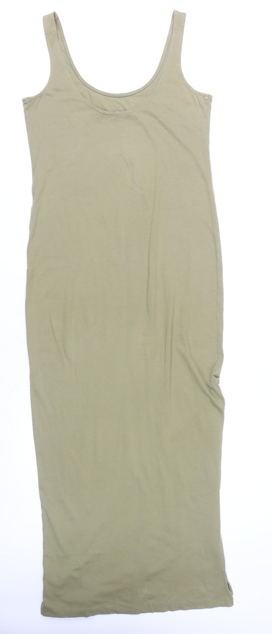 Next Women's Beige Sleeveless Long Tank Dress Size 10