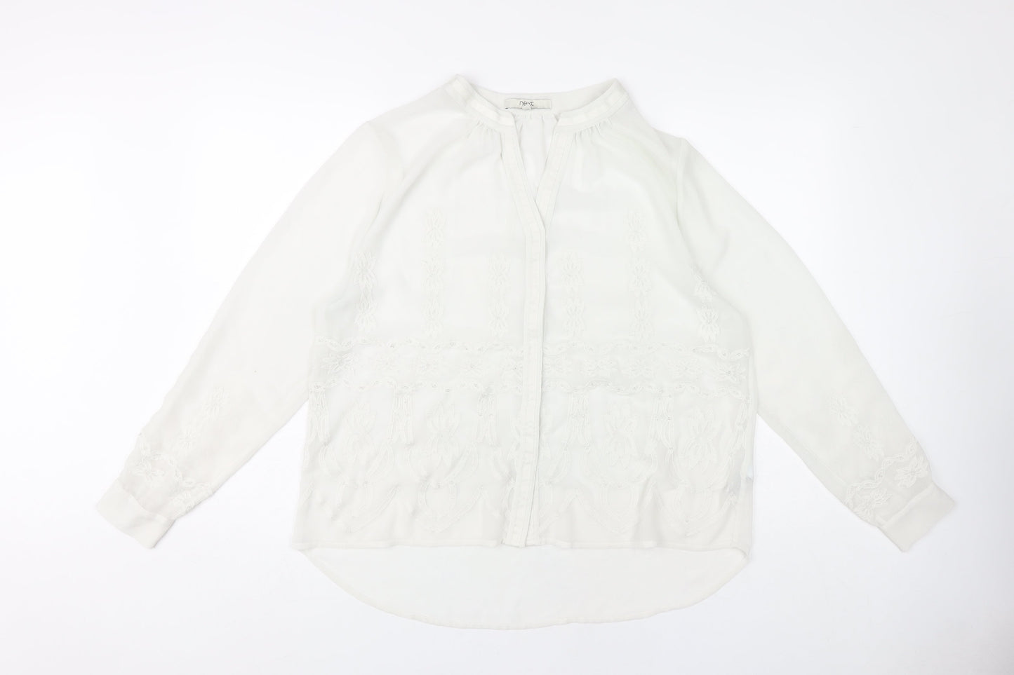 Womens UK Size 14 NEXT Ivory Basic Blouse