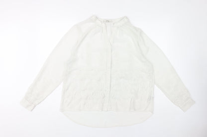 Womens UK Size 14 NEXT Ivory Basic Blouse