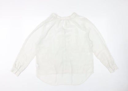 Womens UK Size 14 NEXT Ivory Basic Blouse