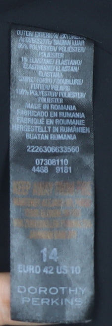 Dorothy Perkins Women's Black Slip Dress, Size 14