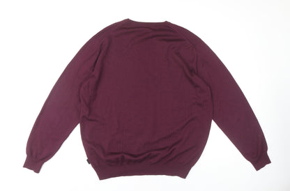 Hugo Boss Mens XL Purple Pullover Jumper