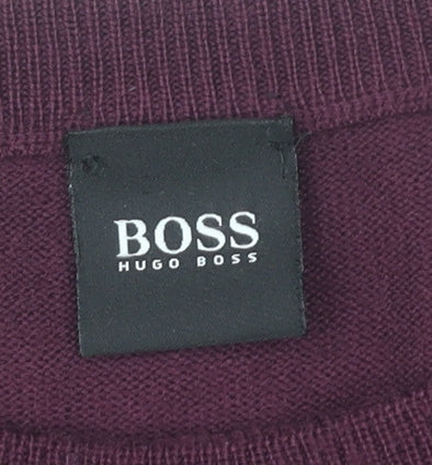 Hugo Boss Mens XL Purple Pullover Jumper