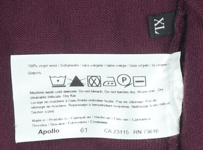 Hugo Boss Mens XL Purple Pullover Jumper