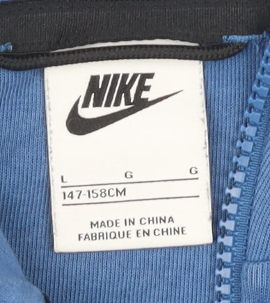 Nike Boys Blue Full Zip Hoodie - Size L, Sportswear