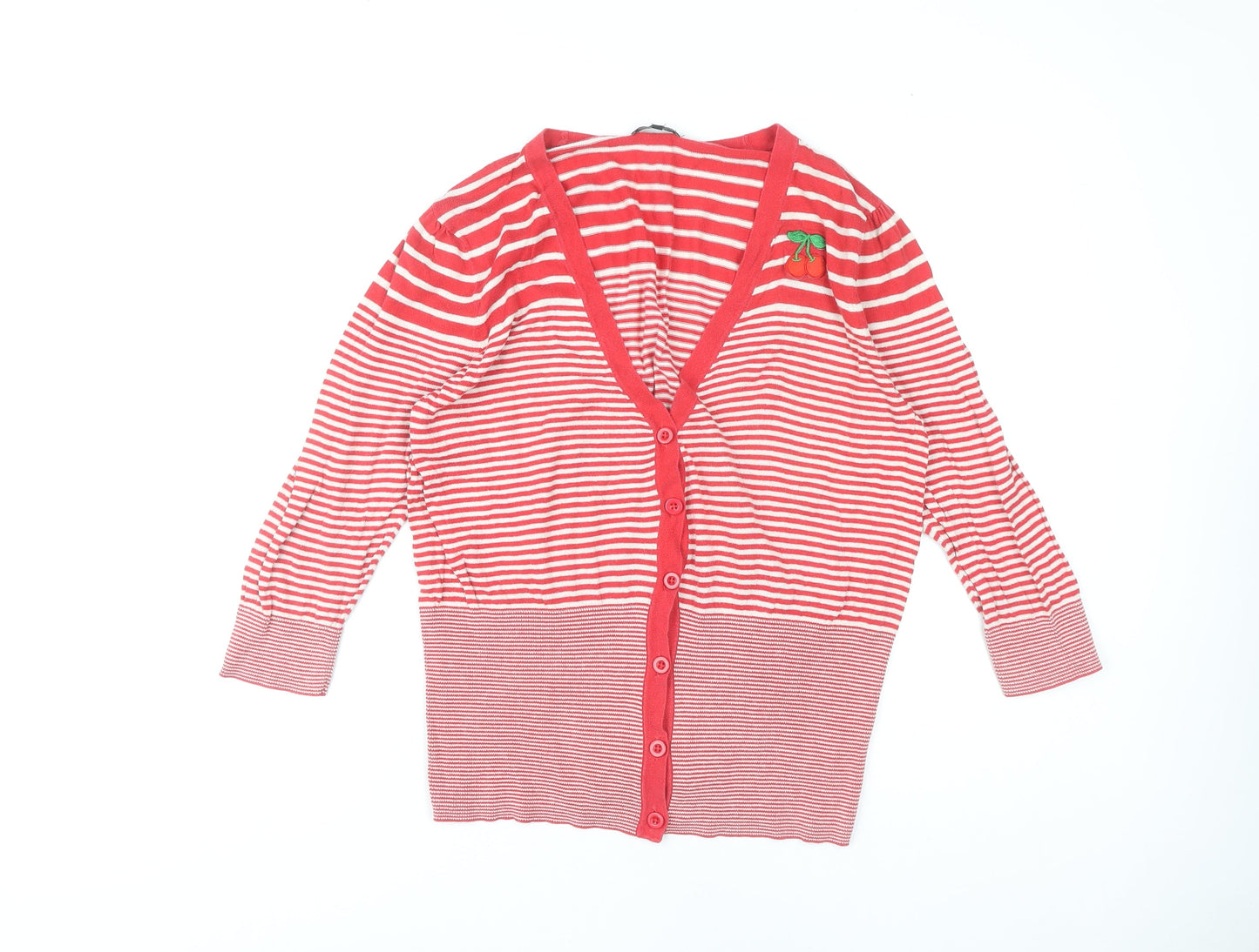 Womens UK Size 16 NEXT Red Cardigan Jumper