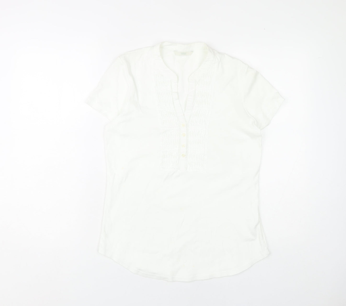 Womens UK Size 16 Marks and Spencer White Basic Blouse