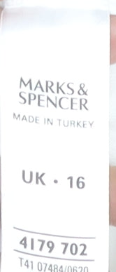 Womens UK Size 16 Marks and Spencer White Basic Blouse