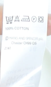 Womens UK Size 16 Marks and Spencer White Basic Blouse