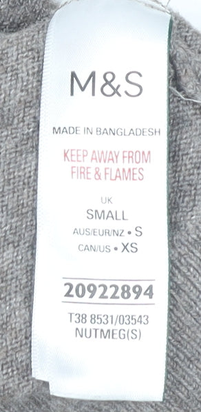 Womens UK Size S Marks and Spencer Grey Pullover Jumper