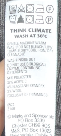 Womens UK Size S Marks and Spencer Grey Pullover Jumper
