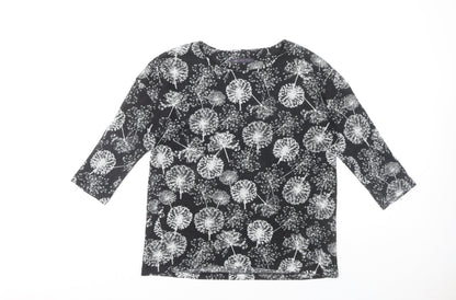 Womens UK Size 12 Marks and Spencer Black Basic T-Shirt