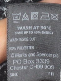 Womens UK Size 12 Marks and Spencer Black Basic T-Shirt