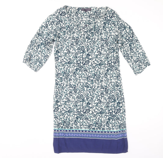 Marks and Spencer Women Multicoloured Paisley Dress, Size 8