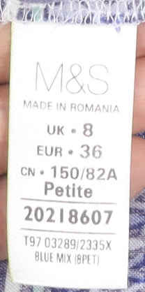 Marks and Spencer Women Multicoloured Paisley Dress, Size 8