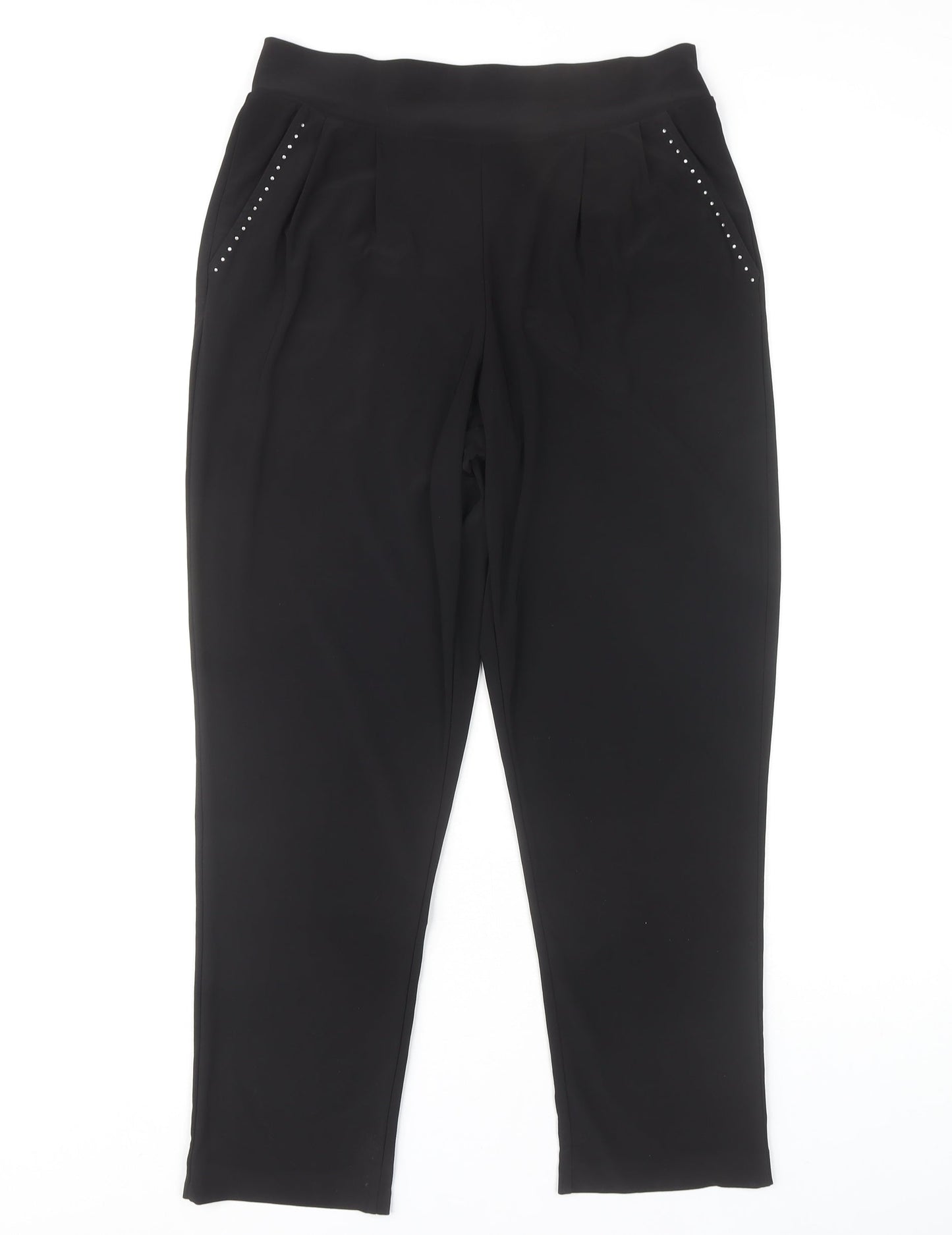 Womens UK Size 12 Klass  Casual Black Trousers