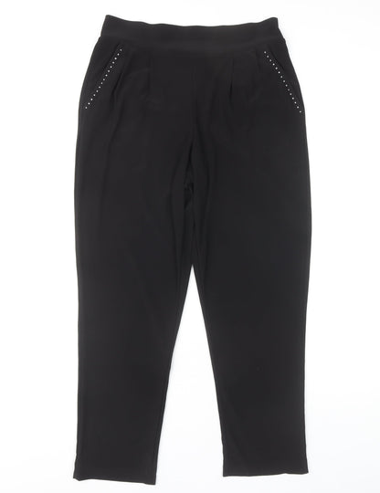 Womens UK Size 12 Klass  Casual Black Trousers