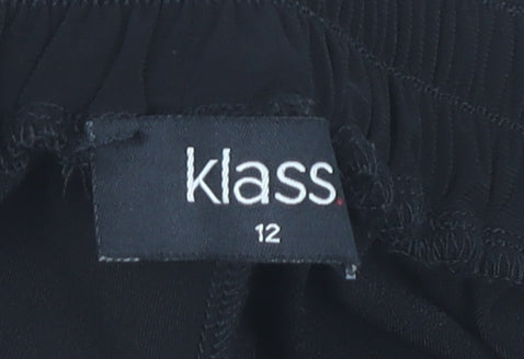 Womens UK Size 12 Klass  Casual Black Trousers