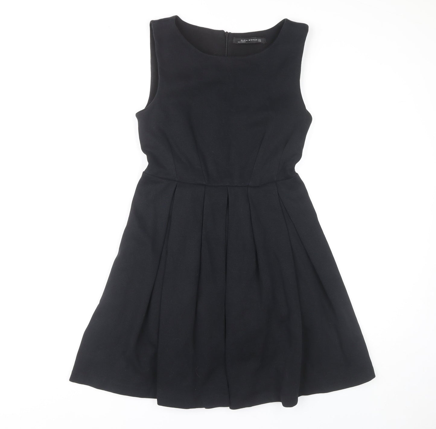 Zara Woman Black Sleeveless Dress UK Size 12