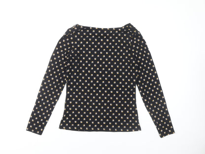 Boden Women’s Black Floral Cowl Neck Top UK 12