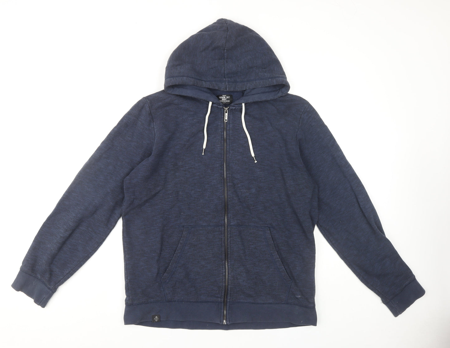 Mens UK Size L NEXT Blue Full Zip Hoodie