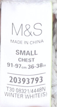 White High Neck Cable-Knit Jumper, Marks and Spencer, S