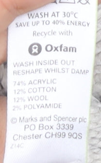 White High Neck Cable-Knit Jumper, Marks and Spencer, S