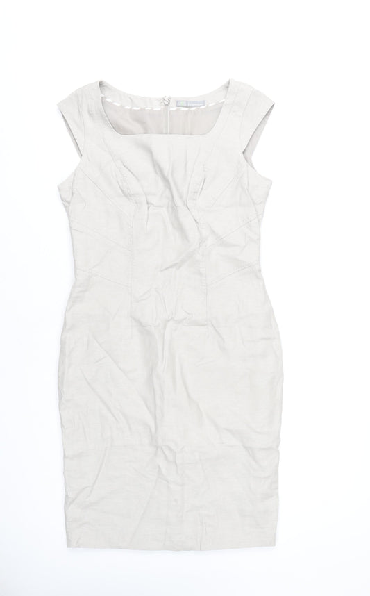 Marks and Spencer Women Beige Sheath Dress Size 10