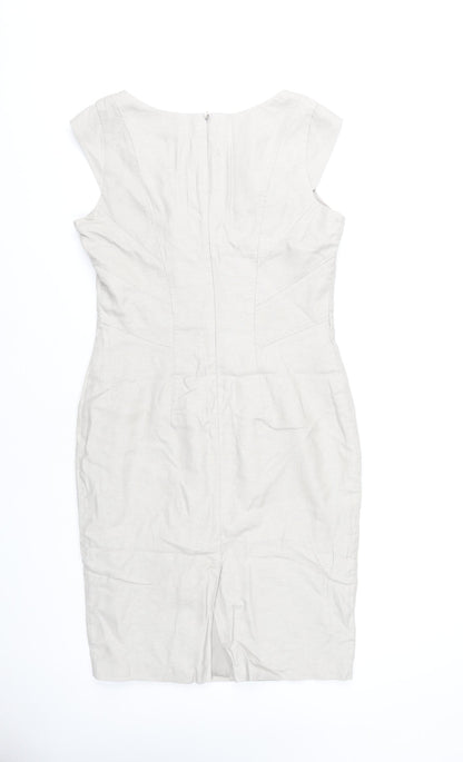 Marks and Spencer Women Beige Sheath Dress Size 10