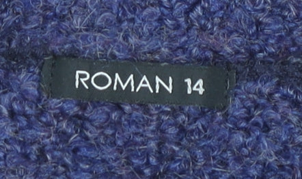 Womens UK Size 14 Roman Blue Pullover Jumper