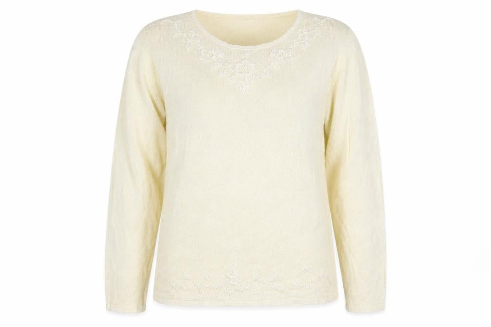 Womens UK Size L Fay Louise Beige Pullover Jumper
