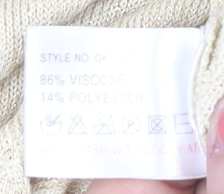 Womens UK Size L Fay Louise Beige Pullover Jumper