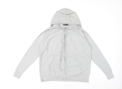 Womens UK Size S Marks and Spencer Grey Full Zip Hoodie