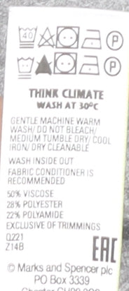 Womens UK Size S Marks and Spencer Grey Full Zip Hoodie
