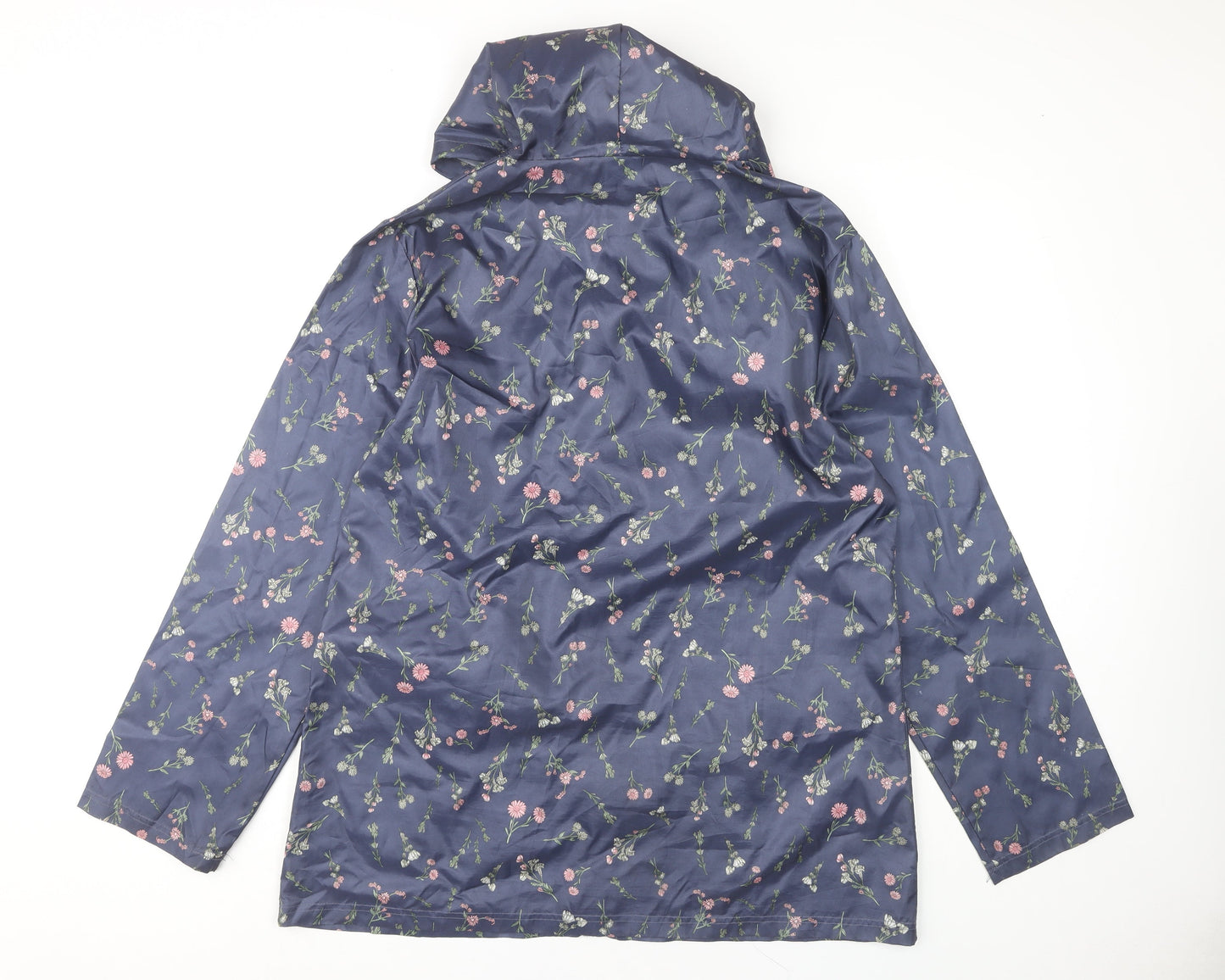 Womens UK Size M Anne De Lançay Blue Rain Coat