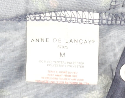 Womens UK Size M Anne De Lançay Blue Rain Coat