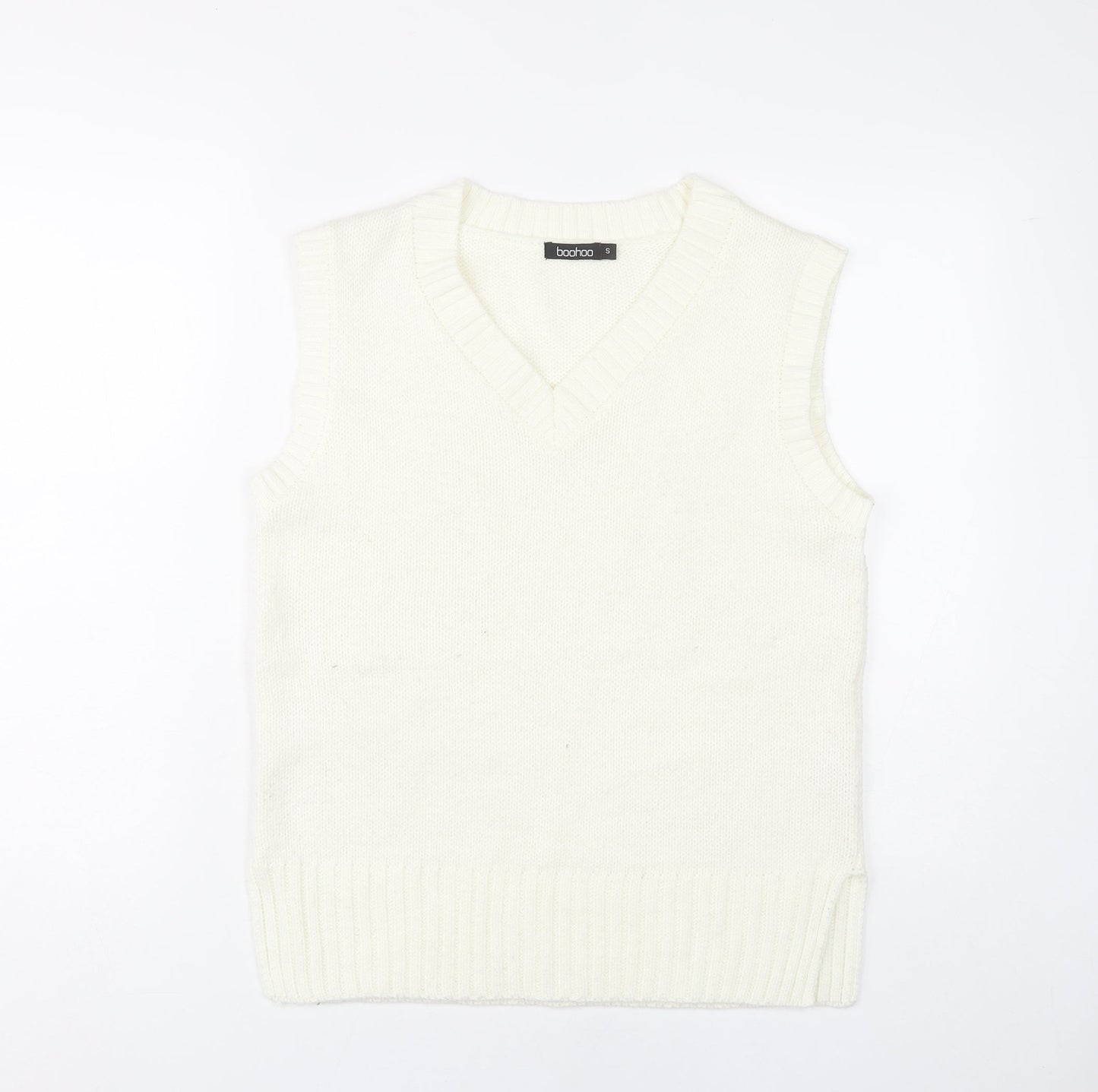 Boohoo Women's White Acrylic Vest S