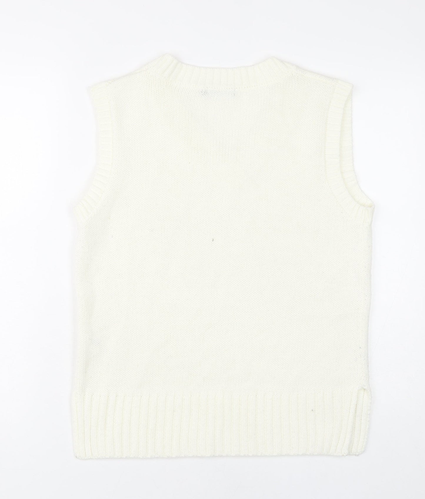 Boohoo Women's White Acrylic Vest S