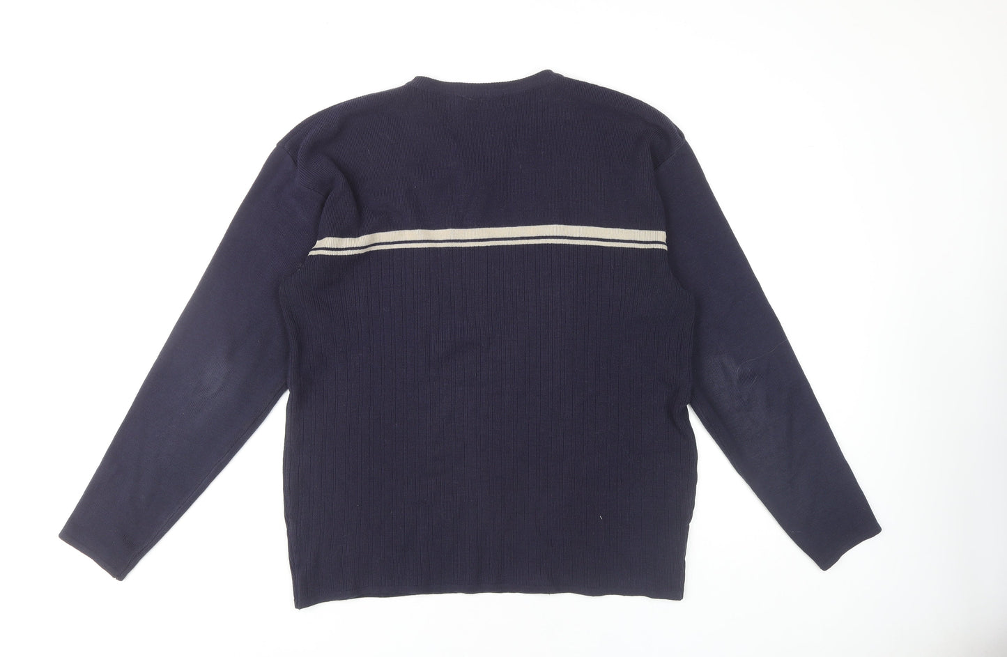 Innocenti Mens Blue V-Neck Pullover Jumper L