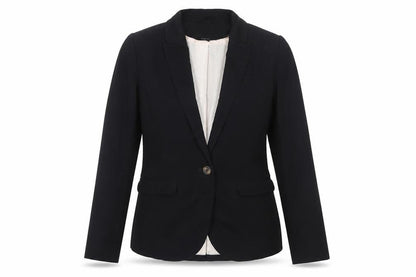 Front view of H&M Women’s Black Blazer, size UK 8, Business Fashion