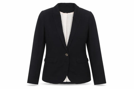 Front view of H&M Women’s Black Blazer, size UK 8, Business Fashion