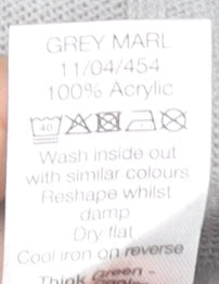 Womens UK Size M M&Co Grey Cardigan Jumper
