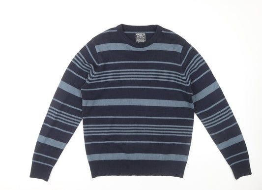 Kensington Dockside Men's Blue Striped Pullover Jumper M
