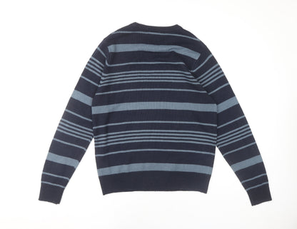 Kensington Dockside Men's Blue Striped Pullover Jumper M