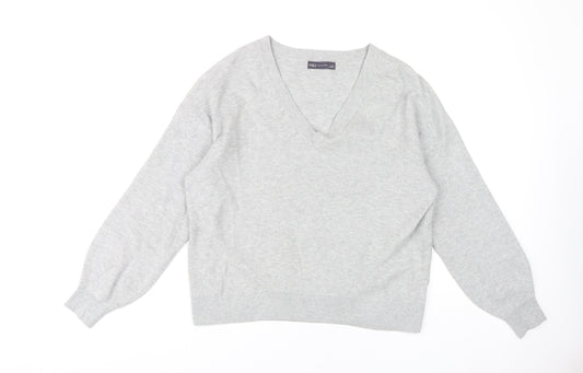 Womens UK Size L Marks and Spencer Grey Pullover Jumper