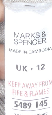 Womens UK Size 12 Marks and Spencer Beige Cardigan Jumper