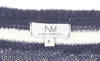 Womens UK Size S Nina Murati Blue Pullover Jumper