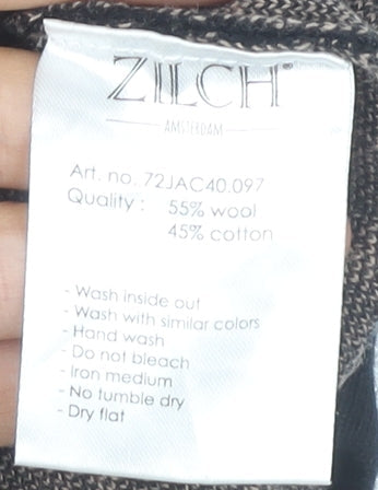 Zilch Women's Black Geometric Shift Dress L